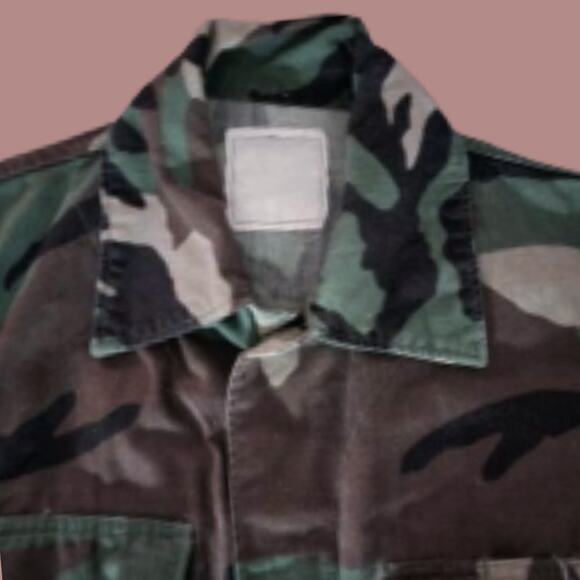 Vintage 1980s US Military Woodland Camo BDU Jacket - Picture 4 of 7